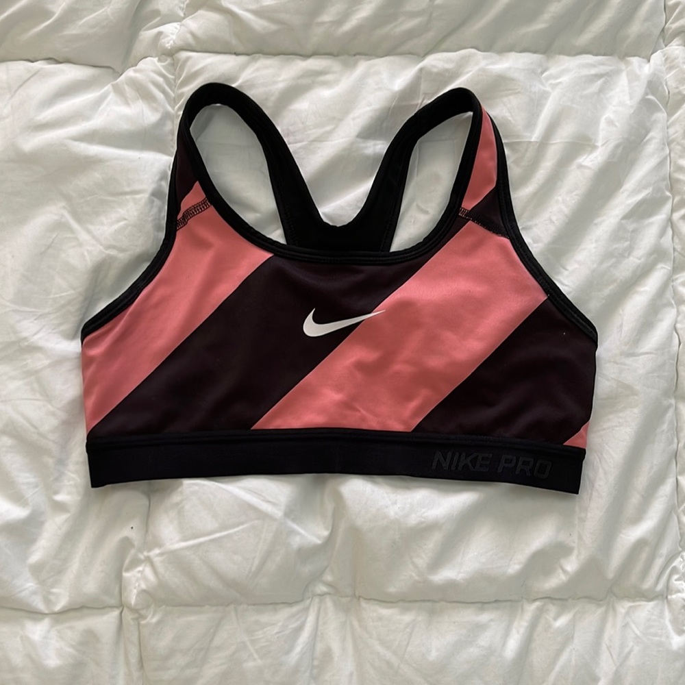 Nike Pro Pink and Black Sports Bra